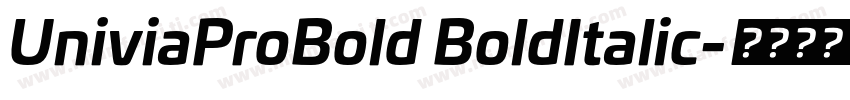 UniviaProBold BoldItalic字体转换
